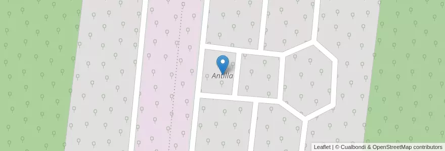Mapa de ubicacion de Antilla en 阿根廷, Salta, Rosario De La Frontera, Comisión Municipal De El Potrero.
