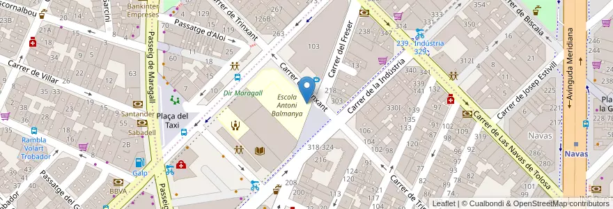 Mapa de ubicacion de Antoni Balmanya en Sepanyol, Catalunya, Barcelona, Barcelonès, Barcelona.