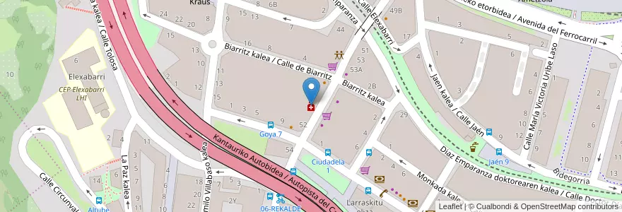 Mapa de ubicacion de Antonio Fernandez Corta en 西班牙, 巴斯克, 比斯开, Bilboaldea, 毕尔巴鄂.