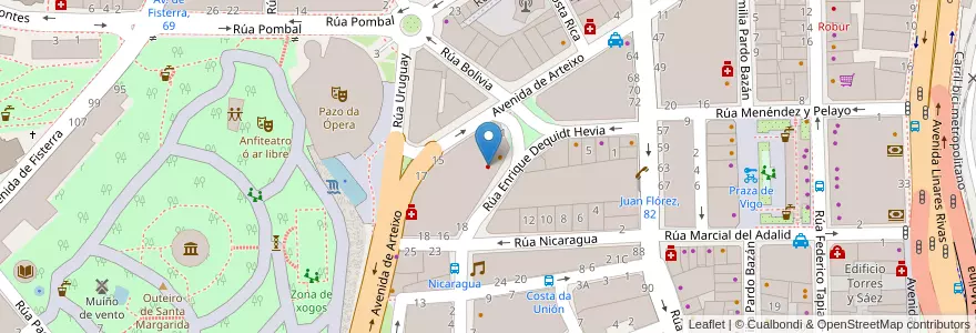 Mapa de ubicacion de Antonio Ferreño en Spanje, Galicië, A Coruña, A Coruña, A Coruña.