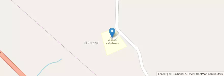 Mapa de ubicacion de Antonio Luis Berutti en Argentina, Córdoba, Departamento Punilla, Pedanía Dolores.