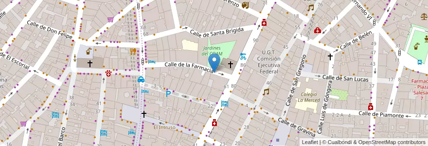 Mapa de ubicacion de Aparcabicis en Espagne, Communauté De Madrid, Communauté De Madrid, Área Metropolitana De Madrid Y Corredor Del Henares, Madrid.