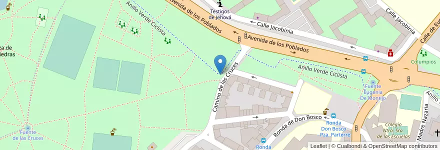 Mapa de ubicacion de Aparcabicis Área descanso Anillo Verde Km 34,040 en إسبانيا, منطقة مدريد, منطقة مدريد, Área Metropolitana De Madrid Y Corredor Del Henares, مدريد.