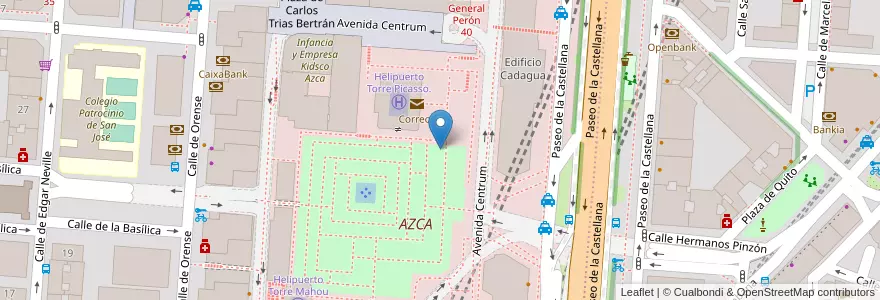 Mapa de ubicacion de Aparcabicis AZCA en إسبانيا, منطقة مدريد, منطقة مدريد, Área Metropolitana De Madrid Y Corredor Del Henares, مدريد.