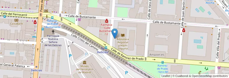 Mapa de ubicacion de Aparcabicis Biblioteca El Águila en Испания, Мадрид, Мадрид, Área Metropolitana De Madrid Y Corredor Del Henares, Мадрид.