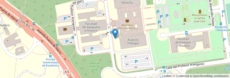Mapa de ubicacion de Aparcabicis Biblioteca María Zambrano en Espanha, Comunidade De Madrid, Comunidade De Madrid, Área Metropolitana De Madrid Y Corredor Del Henares, Madrid.