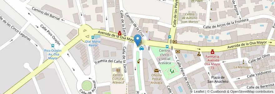 Mapa de ubicacion de Aparcabicis Bulevar Av. Galaxia en Espanha, Comunidade De Madrid, Comunidade De Madrid, Área Metropolitana De Madrid Y Corredor Del Henares, Madrid.