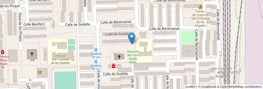 Mapa de ubicacion de Aparcabicis CEIP Azorín en 西班牙, Comunidad De Madrid, Comunidad De Madrid, Área Metropolitana De Madrid Y Corredor Del Henares, Madrid.