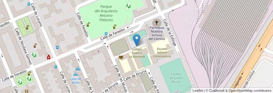 Mapa de ubicacion de Aparcabicis CEIP La Alameda en İspanya, Comunidad De Madrid, Comunidad De Madrid, Área Metropolitana De Madrid Y Corredor Del Henares, Madrid.
