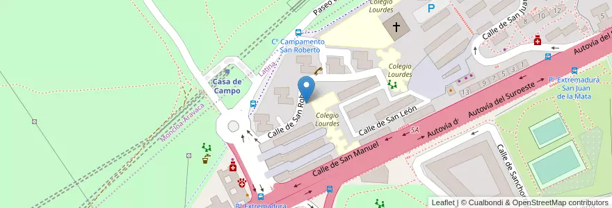 Mapa de ubicacion de Aparcabicis CEIP Lourdes en 西班牙, Comunidad De Madrid, Comunidad De Madrid, Área Metropolitana De Madrid Y Corredor Del Henares, Madrid.