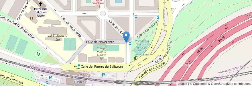 Mapa de ubicacion de Aparcabicis CEIP Madrid Sur en Spain, Community Of Madrid, Community Of Madrid, Área Metropolitana De Madrid Y Corredor Del Henares, Madrid.