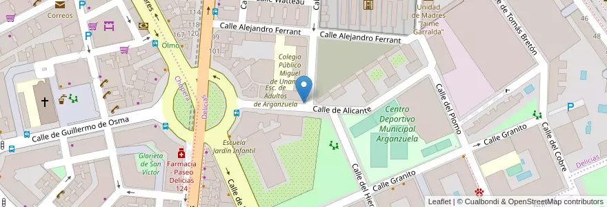 Mapa de ubicacion de Aparcabicis CEIP Miguel de Unamuno en Испания, Мадрид, Мадрид, Área Metropolitana De Madrid Y Corredor Del Henares, Мадрид.
