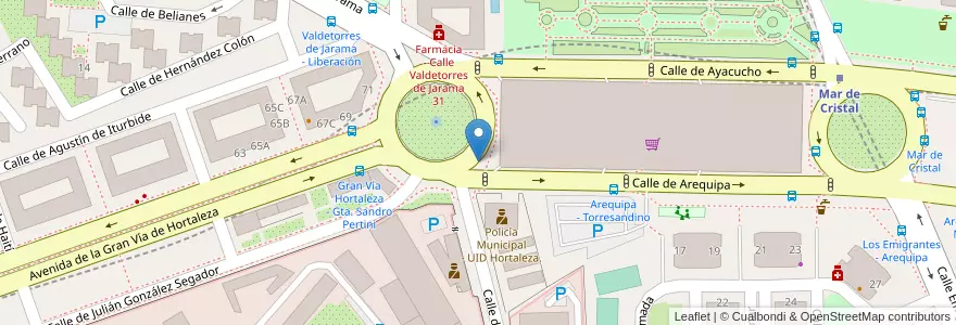 Mapa de ubicacion de Aparcabicis Centro Comercial en 스페인, Comunidad De Madrid, Comunidad De Madrid, Área Metropolitana De Madrid Y Corredor Del Henares, 마드리드.