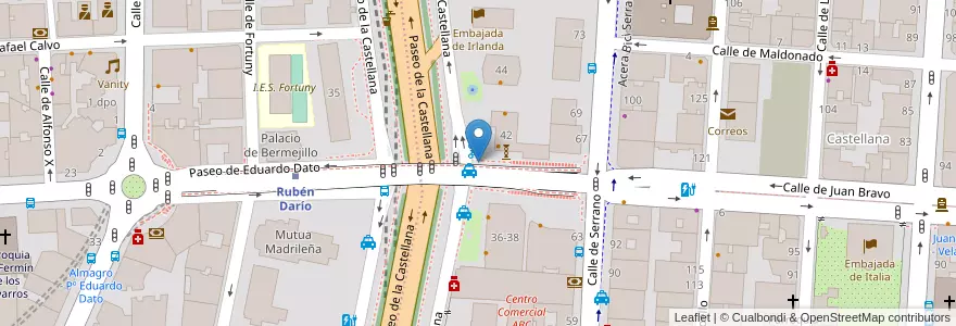 Mapa de ubicacion de Aparcabicis Centro Cultural ABC Serrano en Espagne, Communauté De Madrid, Communauté De Madrid, Área Metropolitana De Madrid Y Corredor Del Henares, Madrid.