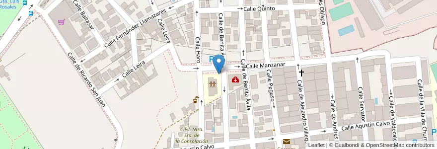 Mapa de ubicacion de Aparcabicis Centro Cultural Federico Chueca en İspanya, Comunidad De Madrid, Comunidad De Madrid, Área Metropolitana De Madrid Y Corredor Del Henares, Madrid.