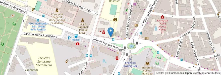 Mapa de ubicacion de Aparcabicis Centro Cultural Juan Gris en スペイン, マドリード州, Comunidad De Madrid, Área Metropolitana De Madrid Y Corredor Del Henares, Madrid.