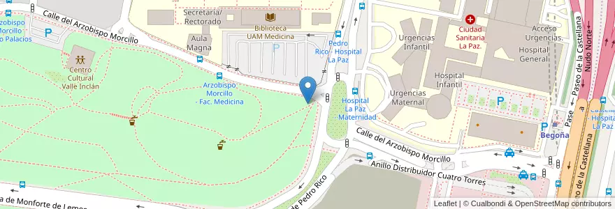 Mapa de ubicacion de Aparcabicis Centro Cultural Valle-Inclán en إسبانيا, منطقة مدريد, منطقة مدريد, Área Metropolitana De Madrid Y Corredor Del Henares, مدريد.