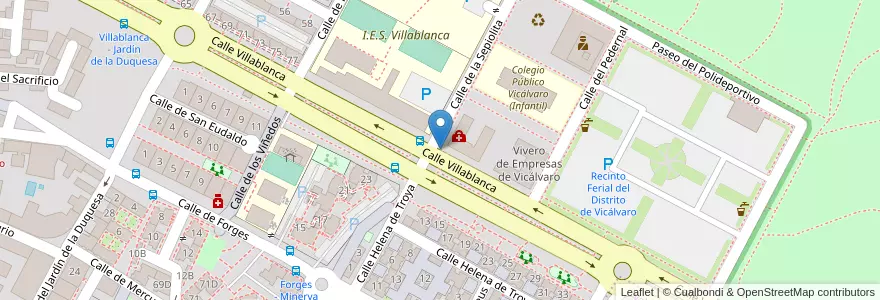 Mapa de ubicacion de Aparcabicis Centro de Salud Villablanca en Испания, Мадрид, Мадрид, Área Metropolitana De Madrid Y Corredor Del Henares, Мадрид.