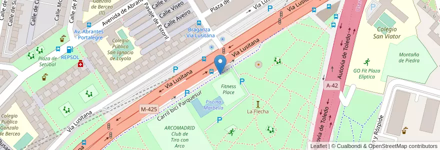 Mapa de ubicacion de Aparcabicis Centro Deportivo Fitness Place en 西班牙, Comunidad De Madrid, Comunidad De Madrid, Área Metropolitana De Madrid Y Corredor Del Henares, Madrid.