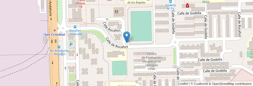 Mapa de ubicacion de Aparcabicis Centro Deportivo Municipal San Cristóbal en 스페인, Comunidad De Madrid, Comunidad De Madrid, Área Metropolitana De Madrid Y Corredor Del Henares, 마드리드.
