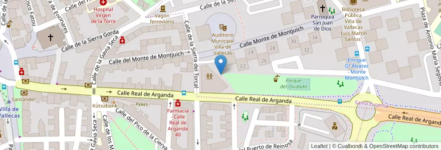 Mapa de ubicacion de Aparcabicis Centro Juvenil Cerro de Vacas en Espagne, Communauté De Madrid, Communauté De Madrid, Área Metropolitana De Madrid Y Corredor Del Henares, Madrid.