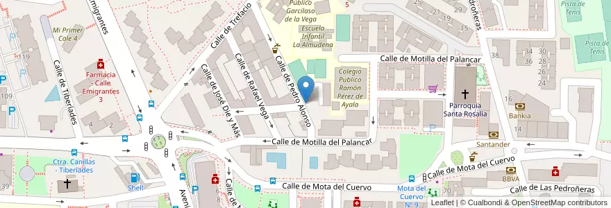 Mapa de ubicacion de Aparcabicis Centro Juvenil Hortaleza en Espanha, Comunidade De Madrid, Comunidade De Madrid, Área Metropolitana De Madrid Y Corredor Del Henares, Madrid.