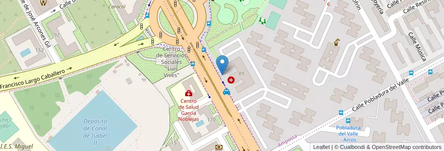 Mapa de ubicacion de Aparcabicis Centro Salud Hermanos García Noblejas en Espanha, Comunidade De Madrid, Comunidade De Madrid, Área Metropolitana De Madrid Y Corredor Del Henares, Madrid.