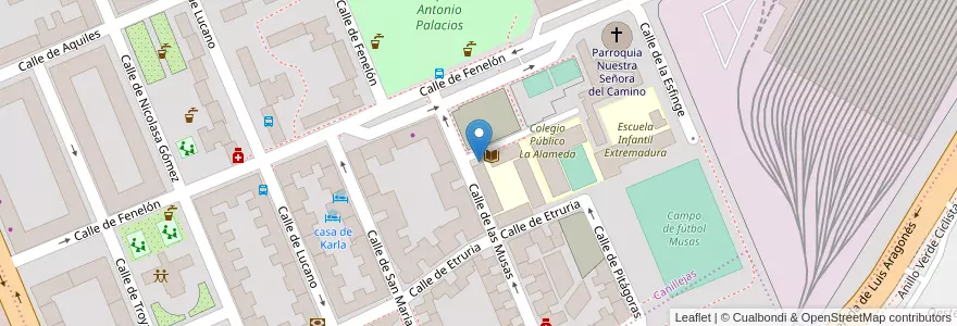 Mapa de ubicacion de Aparcabicis CEPA Canillejas en Испания, Мадрид, Мадрид, Área Metropolitana De Madrid Y Corredor Del Henares, Мадрид.