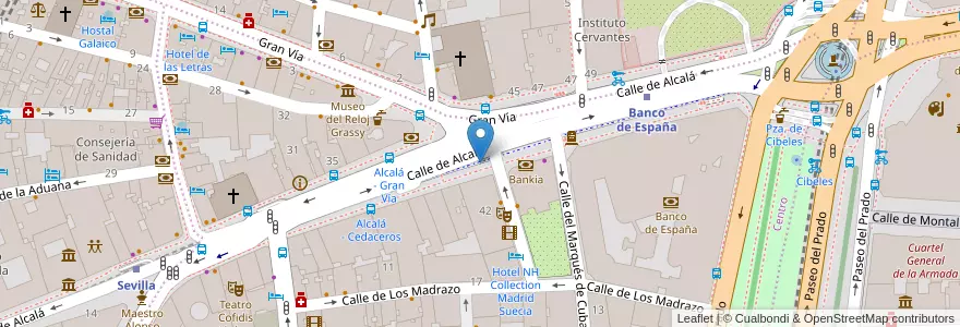 Mapa de ubicacion de Aparcabicis Círculo de Bellas Artes en 스페인, Comunidad De Madrid, Comunidad De Madrid, Área Metropolitana De Madrid Y Corredor Del Henares, 마드리드.