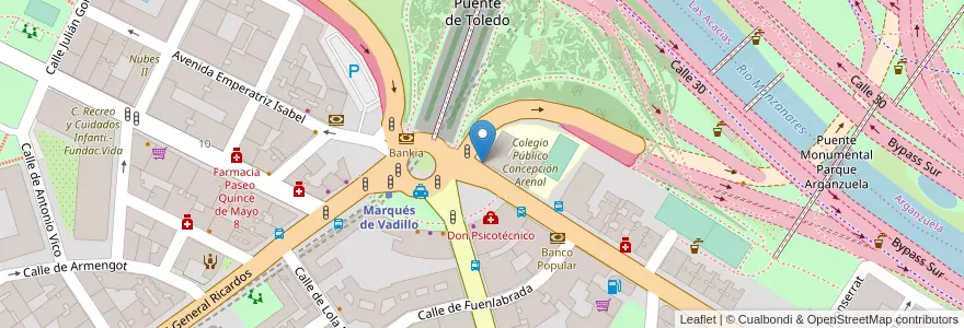 Mapa de ubicacion de Aparcabicis Colegio Concepción Arenal en 西班牙, Comunidad De Madrid, Comunidad De Madrid, Área Metropolitana De Madrid Y Corredor Del Henares, Madrid.