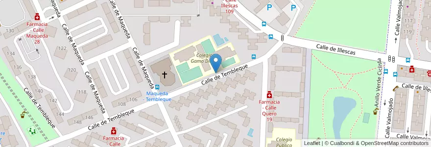 Mapa de ubicacion de Aparcabicis Colegio Gamo Diana en Spain, Community Of Madrid, Community Of Madrid, Área Metropolitana De Madrid Y Corredor Del Henares, Madrid.
