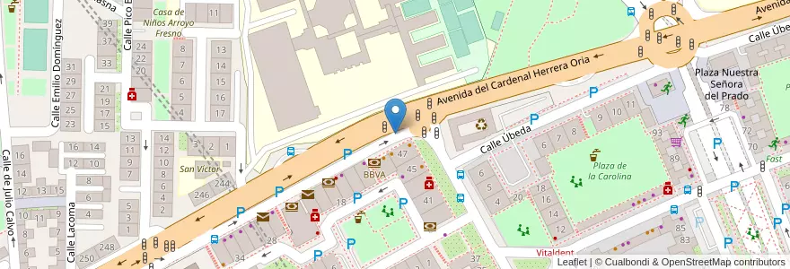 Mapa de ubicacion de Aparcabicis Colegio La Salle-Sagrado Corazón en Spanje, Comunidad De Madrid, Comunidad De Madrid, Área Metropolitana De Madrid Y Corredor Del Henares, Madrid.