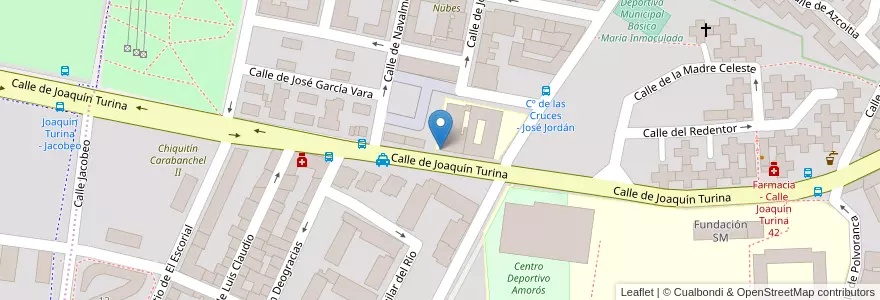 Mapa de ubicacion de Aparcabicis Colegio María Inmaculada en Sepanyol, Comunidad De Madrid, Comunidad De Madrid, Área Metropolitana De Madrid Y Corredor Del Henares, Madrid.