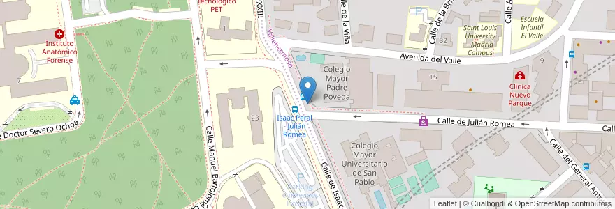 Mapa de ubicacion de Aparcabicis Colegio Mayor Padre Poveda en Испания, Мадрид, Мадрид, Área Metropolitana De Madrid Y Corredor Del Henares, Мадрид.