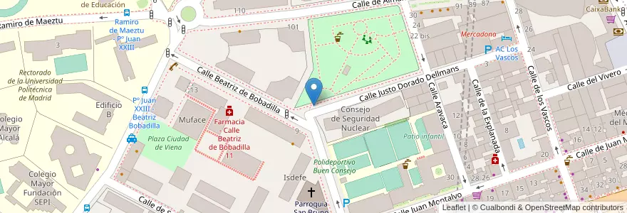 Mapa de ubicacion de Aparcabicis Colegio Nuestra Señora del Buen Consejo en Испания, Мадрид, Мадрид, Área Metropolitana De Madrid Y Corredor Del Henares, Мадрид.