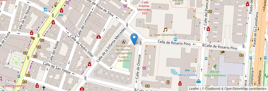 Mapa de ubicacion de Aparcabicis Colegio Público José Ortega y Gasset en スペイン, マドリード州, Comunidad De Madrid, Área Metropolitana De Madrid Y Corredor Del Henares, Madrid.