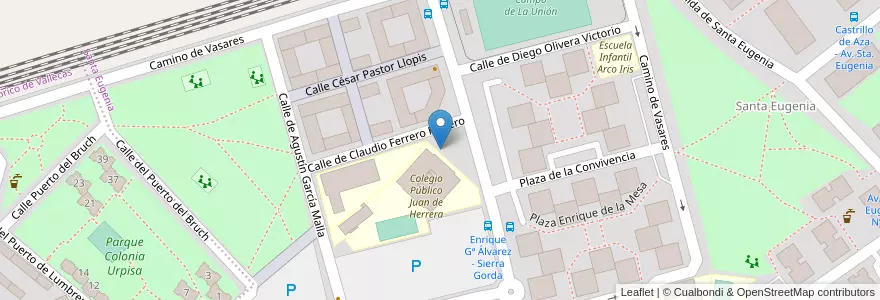 Mapa de ubicacion de Aparcabicis Colegio Público Juan de Herrera en Испания, Мадрид, Мадрид, Área Metropolitana De Madrid Y Corredor Del Henares, Мадрид.