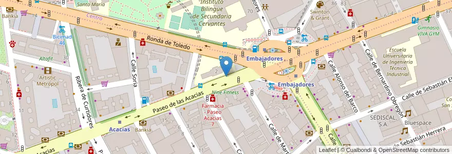 Mapa de ubicacion de Aparcabicis Colegio Público Legado Crespo en スペイン, マドリード州, Comunidad De Madrid, Área Metropolitana De Madrid Y Corredor Del Henares, Madrid.