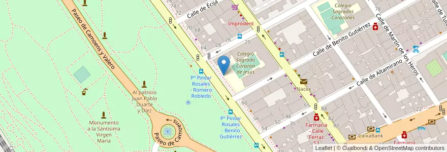 Mapa de ubicacion de Aparcabicis Colegio Sagrados Corazones en İspanya, Comunidad De Madrid, Comunidad De Madrid, Área Metropolitana De Madrid Y Corredor Del Henares, Madrid.