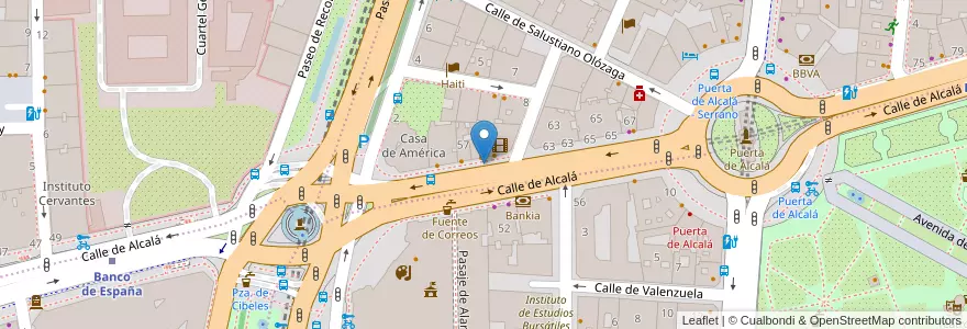 Mapa de ubicacion de Aparcabicis Consejería de Familia y Asuntos Sociales en Sepanyol, Comunidad De Madrid, Comunidad De Madrid, Área Metropolitana De Madrid Y Corredor Del Henares, Madrid.