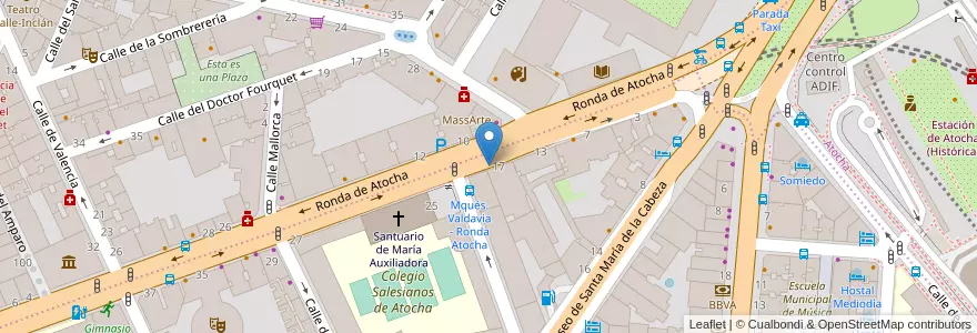 Mapa de ubicacion de Aparcabicis Consejería de Medio Ambiente, Vivienda y Ordenación del Territorio en Испания, Мадрид, Мадрид, Área Metropolitana De Madrid Y Corredor Del Henares, Мадрид.