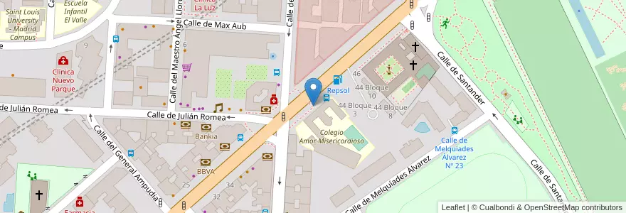Mapa de ubicacion de Aparcabicis Dirección General de La Guardia Civil en Spanje, Comunidad De Madrid, Comunidad De Madrid, Área Metropolitana De Madrid Y Corredor Del Henares, Madrid.