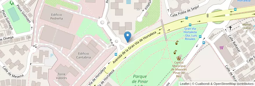 Mapa de ubicacion de Aparcabicis Edificio Banesto en إسبانيا, منطقة مدريد, منطقة مدريد, Área Metropolitana De Madrid Y Corredor Del Henares, مدريد.
