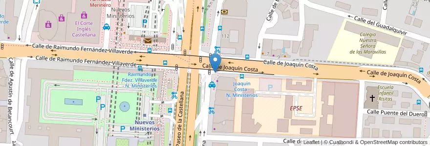 Mapa de ubicacion de Aparcabicis Ejes principales del Plan Director en İspanya, Comunidad De Madrid, Comunidad De Madrid, Área Metropolitana De Madrid Y Corredor Del Henares, Madrid.