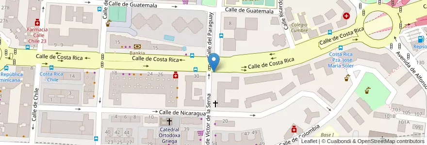 Mapa de ubicacion de Aparcabicis Ejes principales del Plan Director en スペイン, マドリード州, Comunidad De Madrid, Área Metropolitana De Madrid Y Corredor Del Henares, Madrid.