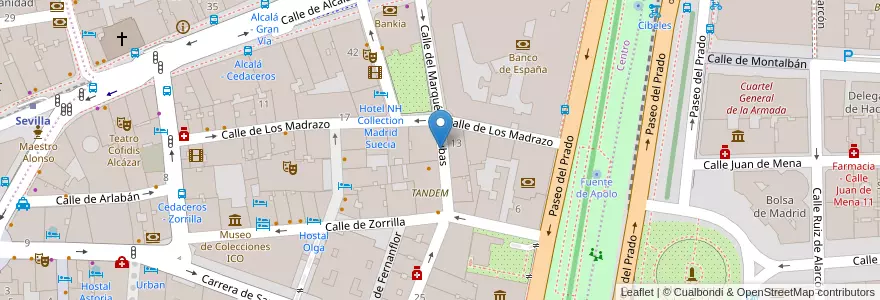 Mapa de ubicacion de Aparcabicis Escuela de Artes Aplicadas en اسپانیا, بخش خودمختار مادرید, بخش خودمختار مادرید, Área Metropolitana De Madrid Y Corredor Del Henares, مادرید.