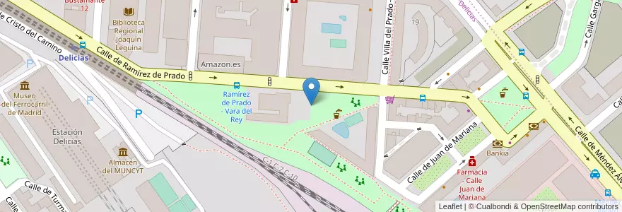 Mapa de ubicacion de Aparcabicis Escuela Infantil El Jardín de las Delicias en 스페인, Comunidad De Madrid, Comunidad De Madrid, Área Metropolitana De Madrid Y Corredor Del Henares, 마드리드.