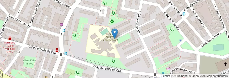 Mapa de ubicacion de Aparcabicis Escuela Oficial de Idiomas Carabanchel en Испания, Мадрид, Мадрид, Área Metropolitana De Madrid Y Corredor Del Henares, Мадрид.