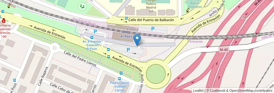 Mapa de ubicacion de Aparcabicis Estación El Pozo en Spanien, Autonome Gemeinschaft Madrid, Autonome Gemeinschaft Madrid, Área Metropolitana De Madrid Y Corredor Del Henares, Madrid.