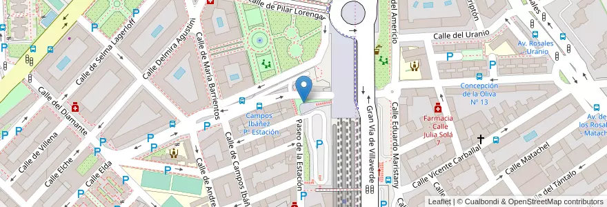 Mapa de ubicacion de Aparcabicis Estación Villaverde Bajo en إسبانيا, منطقة مدريد, منطقة مدريد, Área Metropolitana De Madrid Y Corredor Del Henares, مدريد.